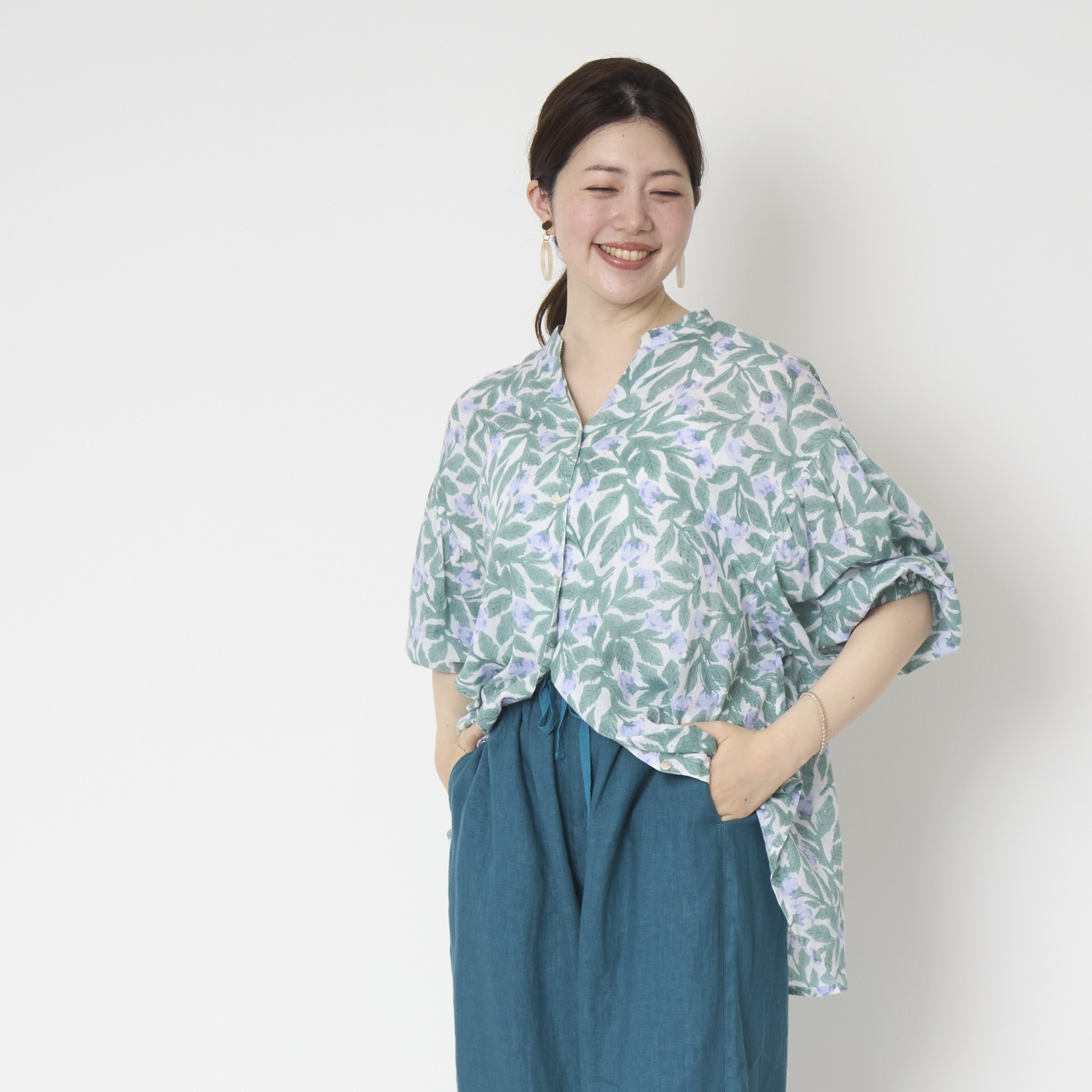 Kilka×kapuwa/風が通るカディーコットンブラウス PURE